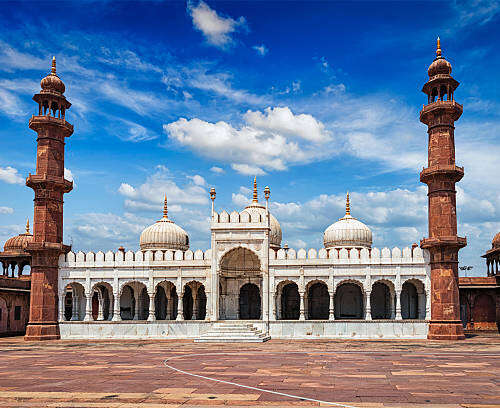 Moti Masjid (Pearl Mosque) in Bhopal, Madhya Pradesh, India